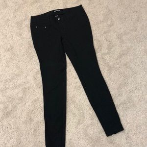 Express cigarette pants with ankle zipper detail
